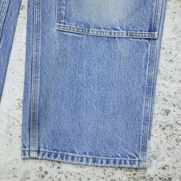 Vintage Carhartt B73 DST Faded Blue Jeans Denim Double Knee Carpenter Pant 32x29 - Picture 13 of 16